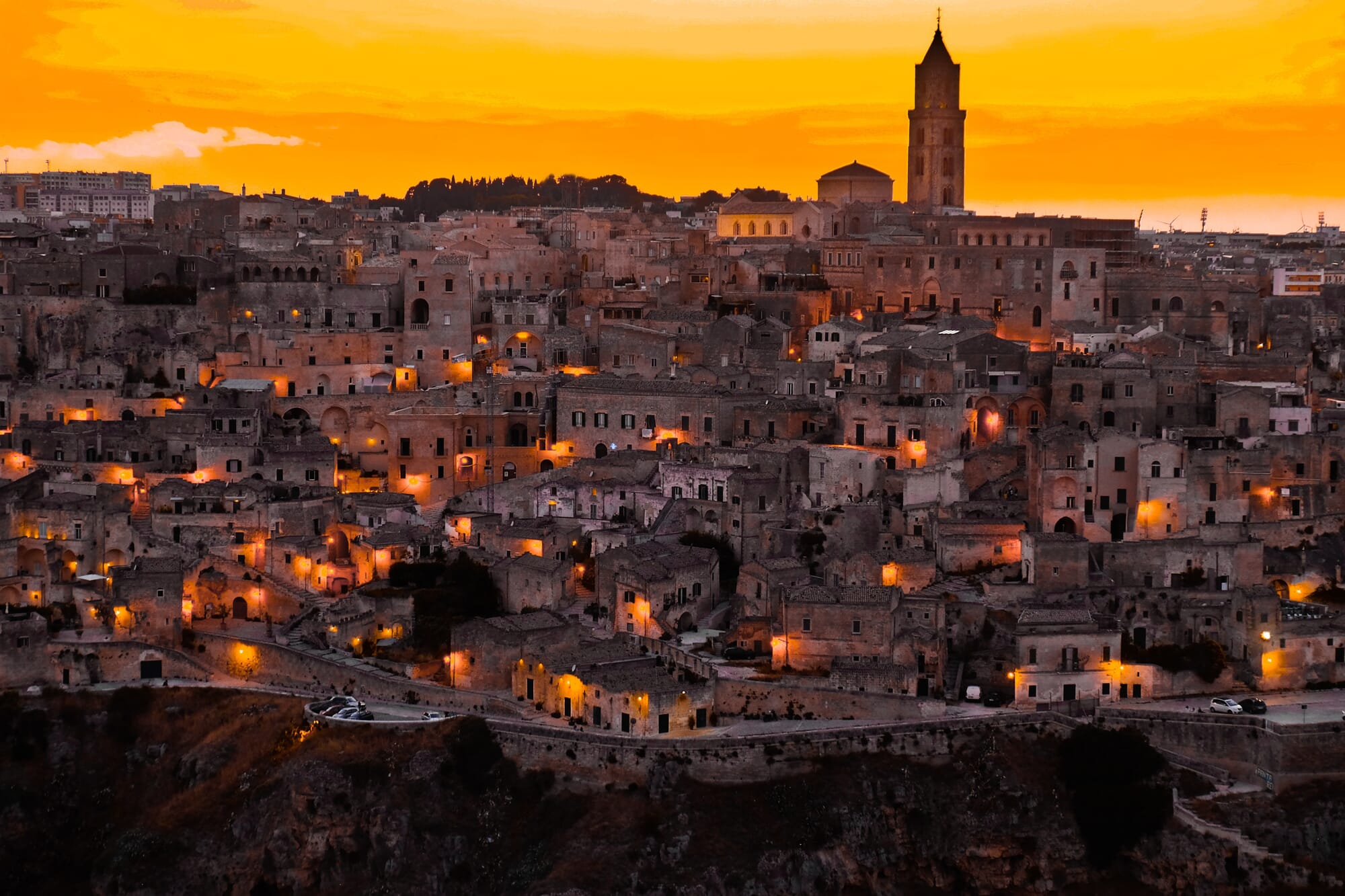 City at sundown